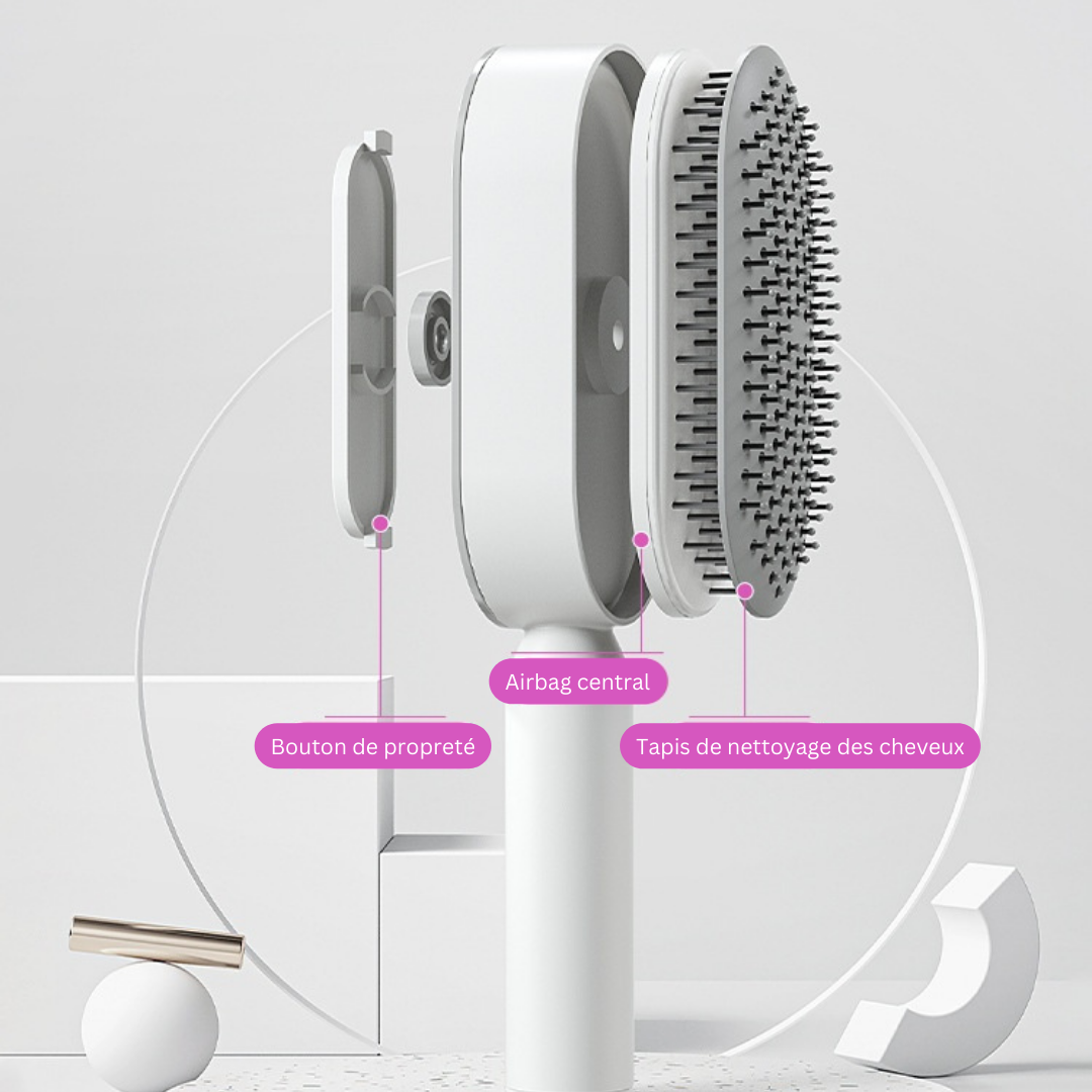 AMELIA™ Brosse à cheveux auto-nettoyante One Click